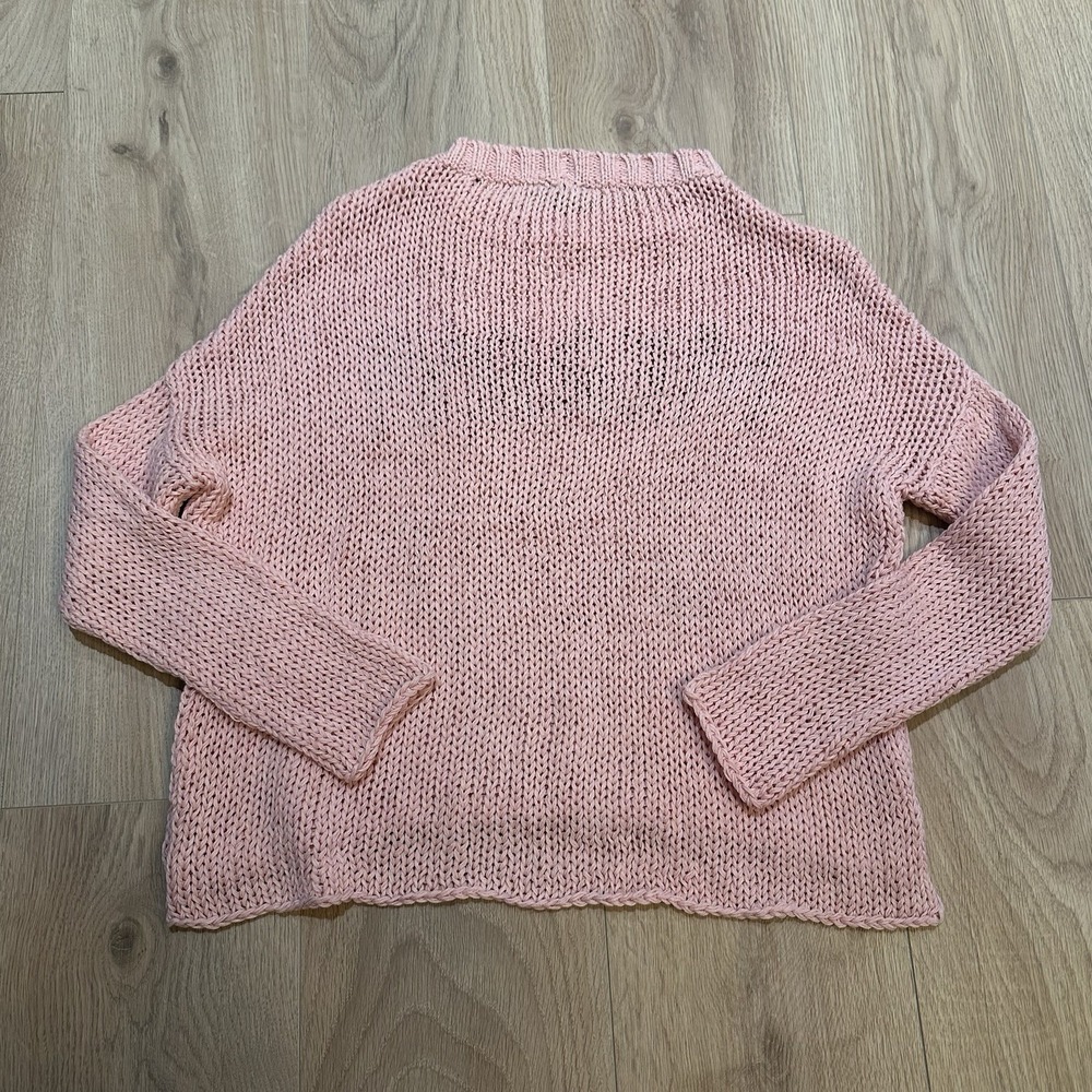 Wooden Ships Merry Crew Chunky Knit Sweater Size XS/S Mint Condition Preppy Pink - Picture 8 of 9